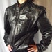 VIntage Leather Jacket - Casablanca Mens Cropped 1980s Style - Size 38 - Motorcycle Jacket