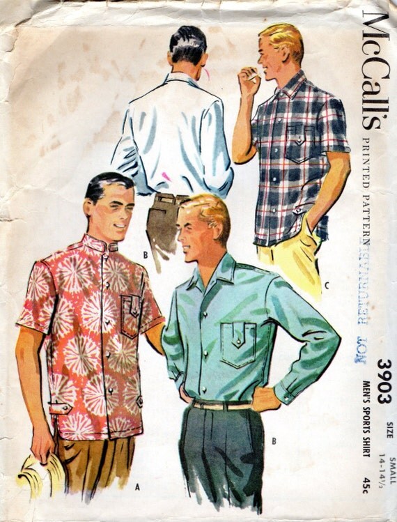 vintage mens shirt patterns