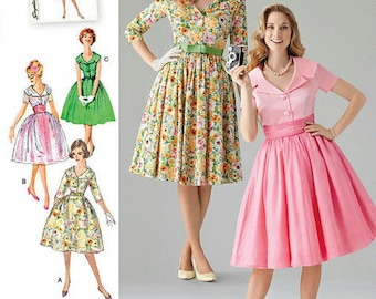 Misses' & Miss Petite 1950's Classic Vintage Dress, Simplicity 1459 Sewing Pattern, Sizes 8 -10 -12 -14 -16 or 16 -18 -20 -22 -24 New UNCUT