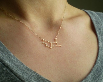 Virgo Constellation Necklace, Zodiac Constellation Necklace, Astrology, Stars