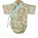 Baby Bodysuit Kimono 18 months - HAPPY CAMPERS BLUE kawaii - for boys or girls unisex cool baby clothes