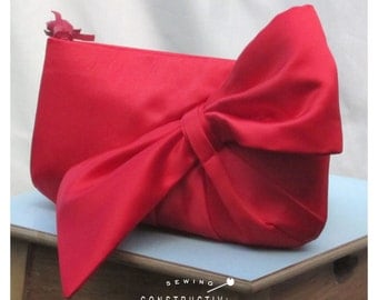 Clutch Sewing Pattern - Bow Purse Digital PDF Download