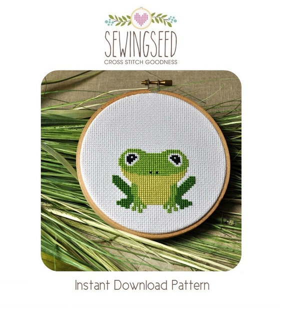Frog Cross Stitch Pattern Instant Download