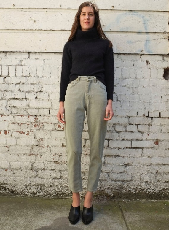 sage green jeans