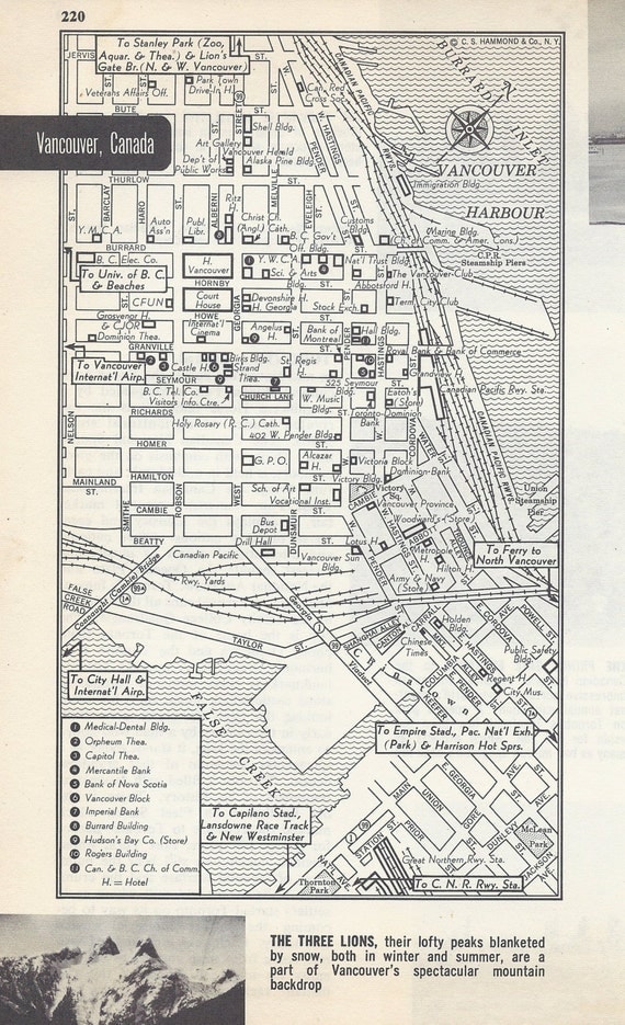 Street map Vancouver metro Canada