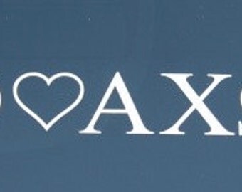 Peace Love Alpha Chi Omega Decal