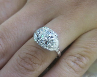 Popular items for antique diamond ring on Etsy