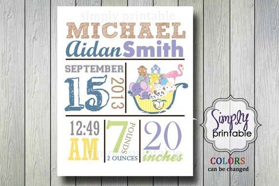 Noah's Arc Nursery Wall Print Il_570xn