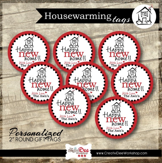 Printable Housewarming Gift Set - Personalized 2 Inch Rounds ...