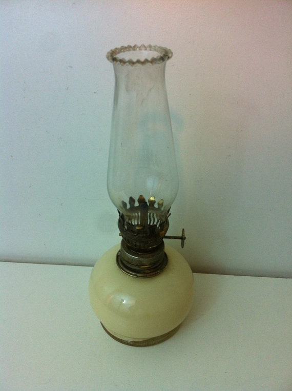 Items similar to Small White Mini Oil Lamp Shade Globe Vintage on Etsy