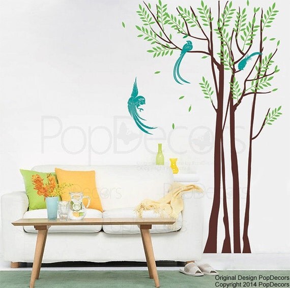 Tree Forest Wall Decals Phoenix Stickers Living Room Wall