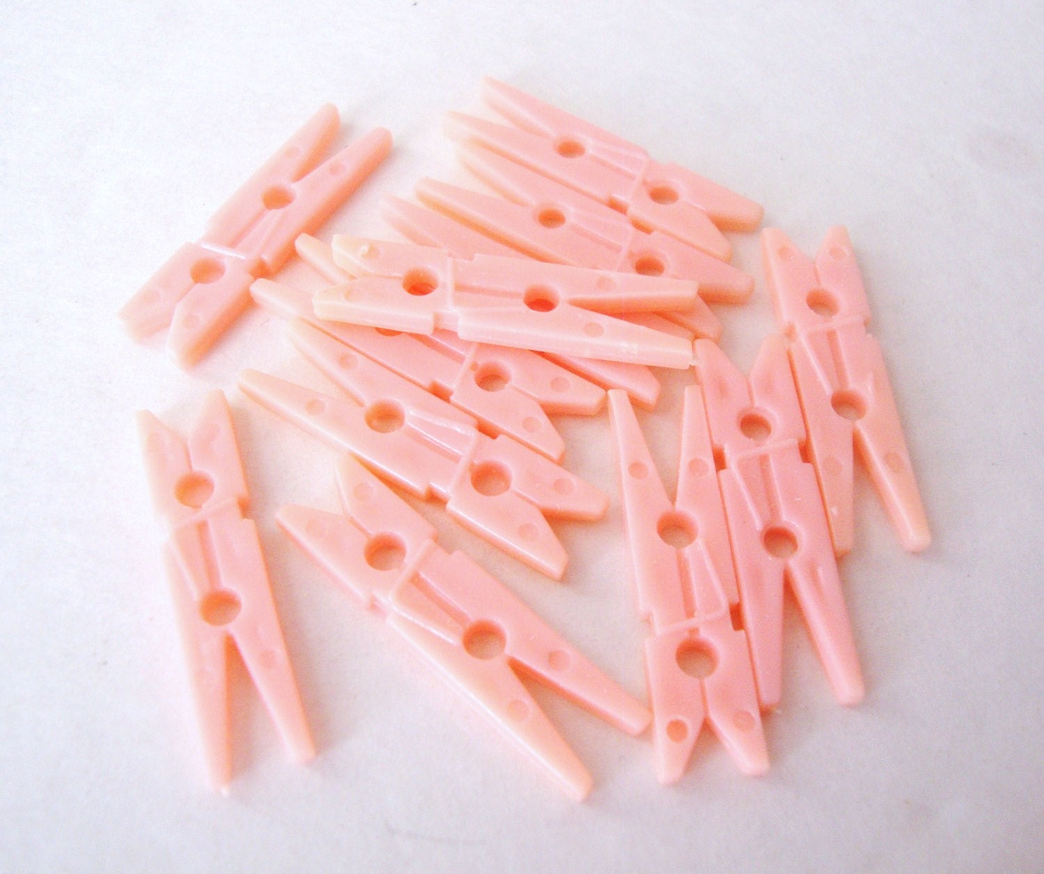 Mini Light Pink Plastic Clothes Pins