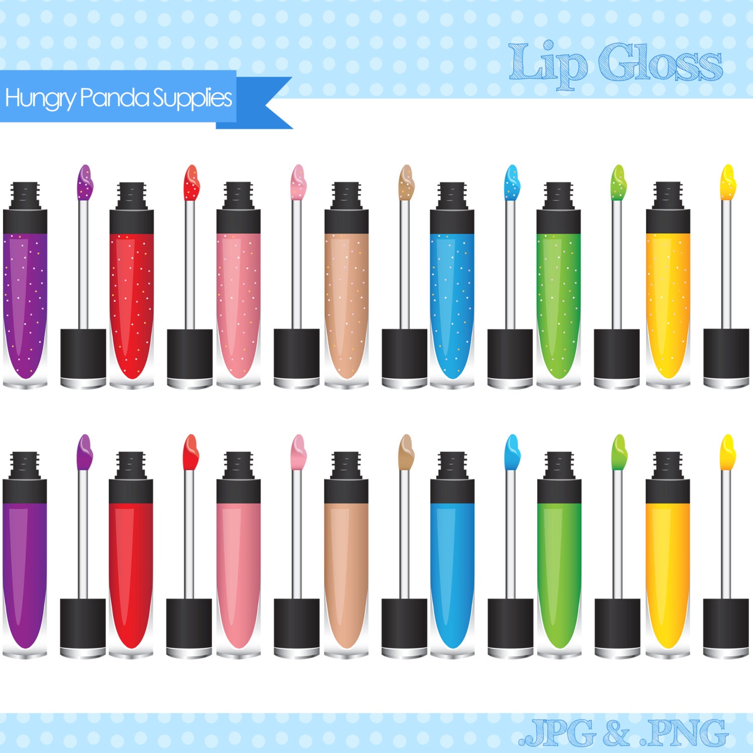 Lip Gloss digital clipart commercial use & personal use vector