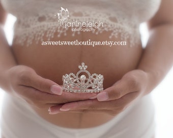 Maternity Photo Prop Baby Girl Maternity Prop Mini Crown Photo Prop Maternity And Newborn Photo Prop Baby Pink Tiara Baby Headband