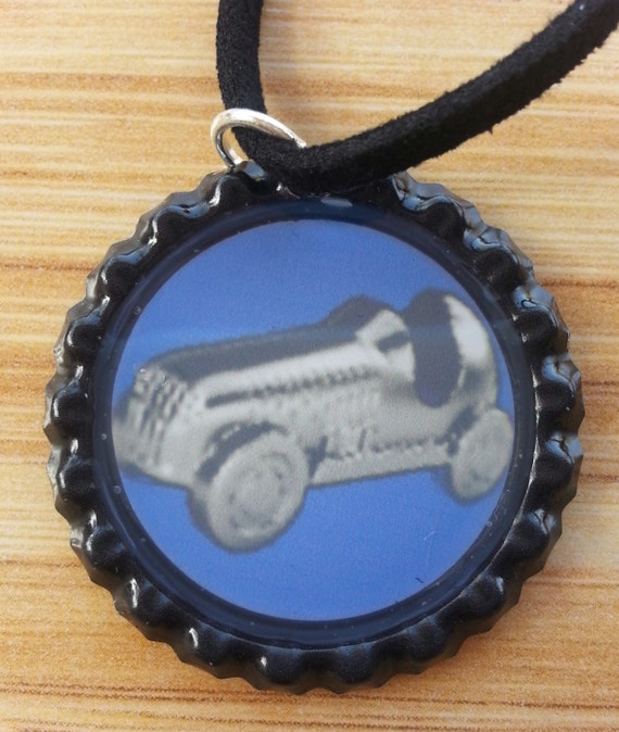 Items similar to Monopoly Car Bottle Cap Pendant Necklace Handmade