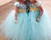 Tulle Flower Girl Dress with Sash & Flower Tulle Flower Girl Dress with Sash & Flower