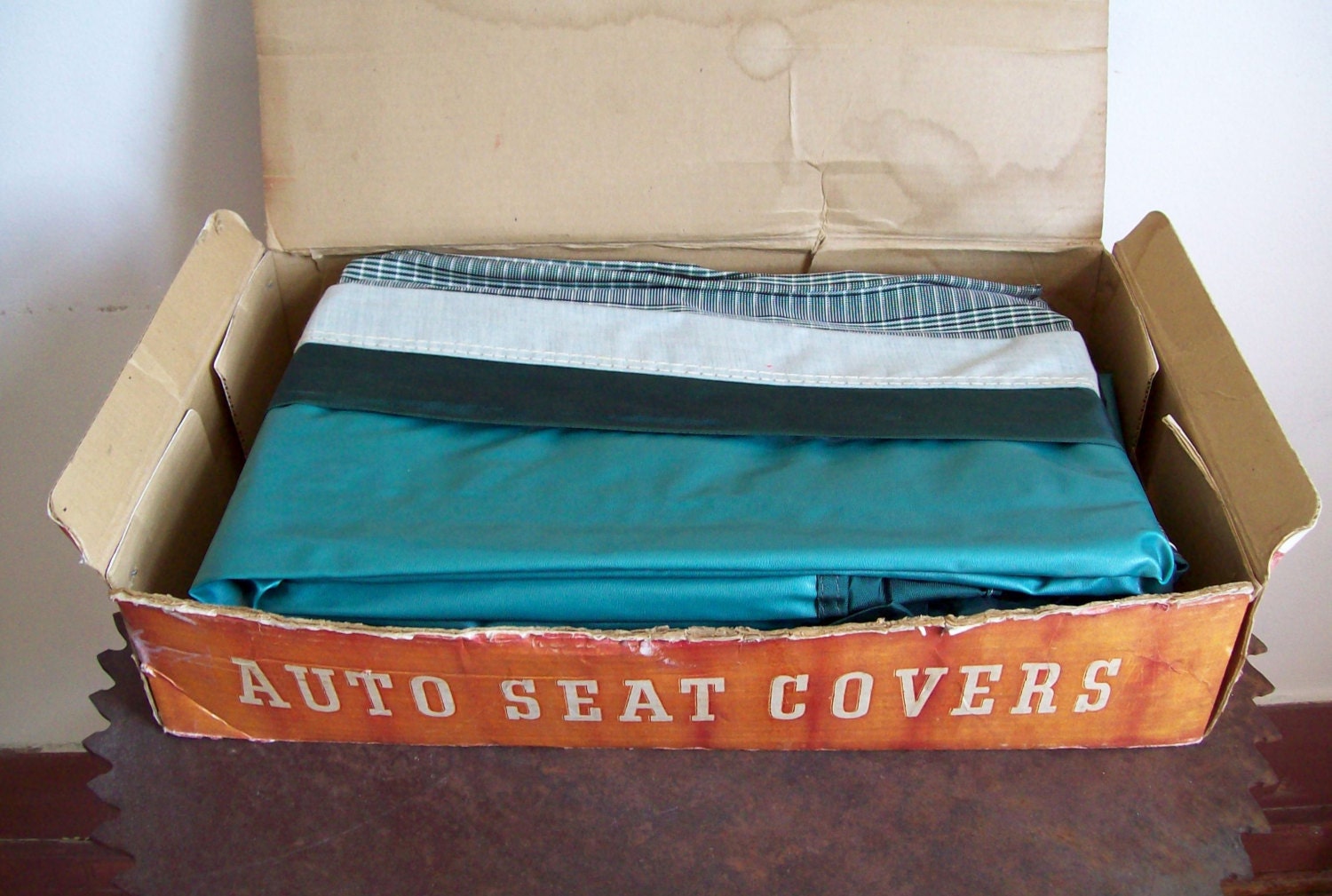 1950s auto seat covers NIB unused Mid Century sedan car seat