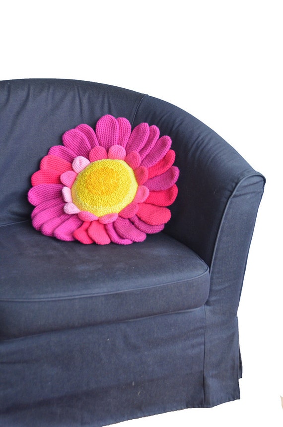 Daisy Pillow Crochet Pattern Flower Pillow Crochet Pattern