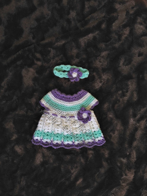 The Abigail Newborn Dress and Headband Pattern Newborn