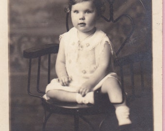 Ca 1908 "Toddler Girl" Real Photo Postcard - 1488