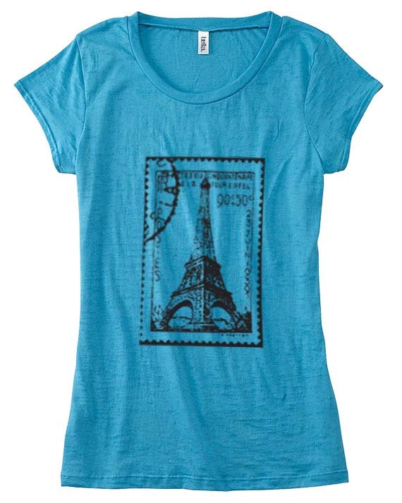 Items similar to Eiffel Tower T-Shirt, Paris Clothing, Womens Clothing ...