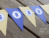 Graduation Party Banner - Instant Download - Navy and Gold Il_170x135