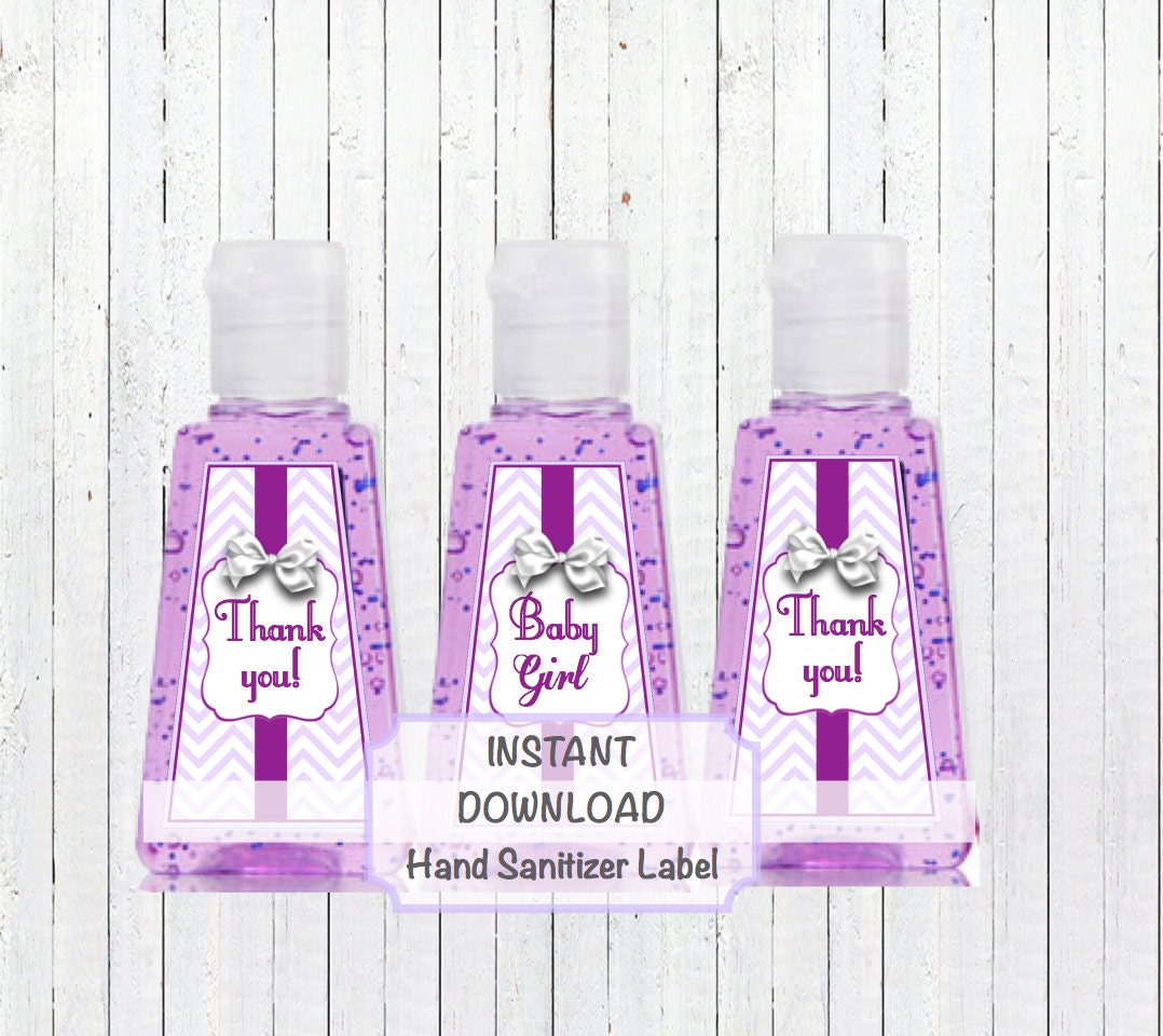 hand sanitizer favors label