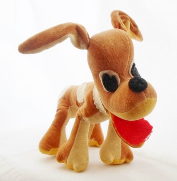 vintage stuffed dog