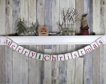 Christmas Banner Mini MERRY CHRISTMAS Decoration or photo
