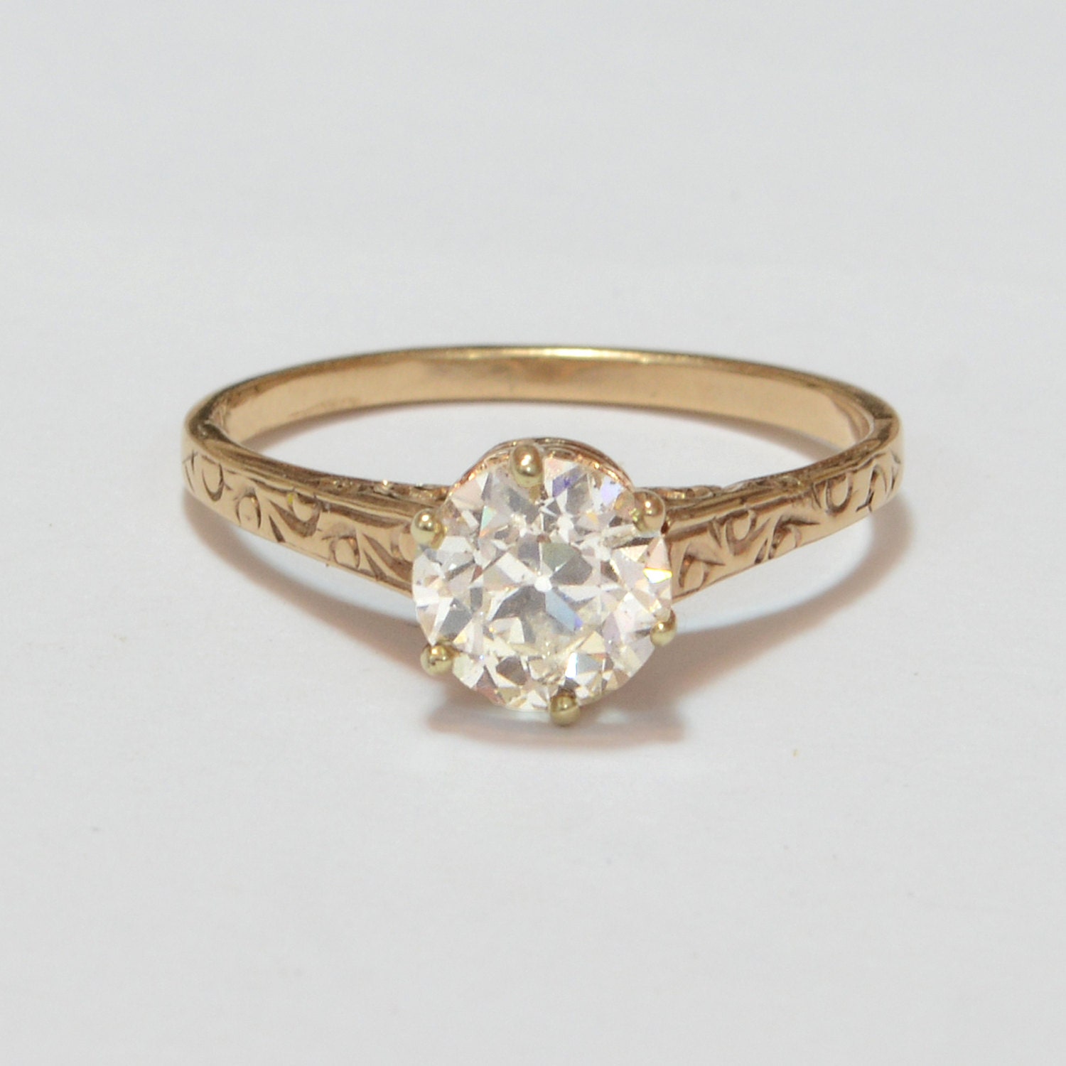 Simple Vintage Engagement Rings Rose Gold 8