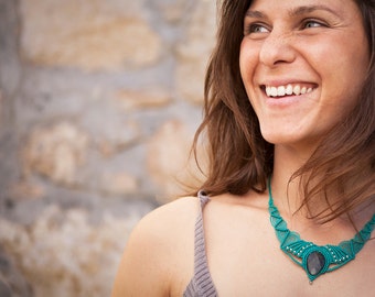 Macrame Jewelry Labradorite Pocahontas Necklace, natural macrame necklace, Turquoise necklace, Labradorite Necklace, fiery labradorite