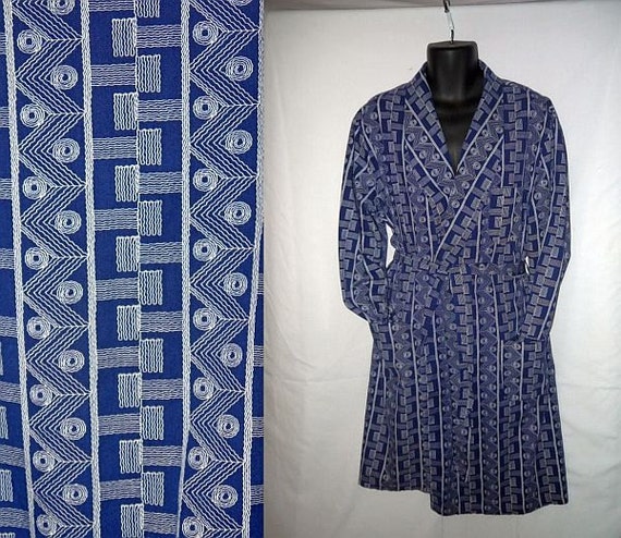 Vintage 70s mens robe / 1970s bathrobe lounging by WingManVintage