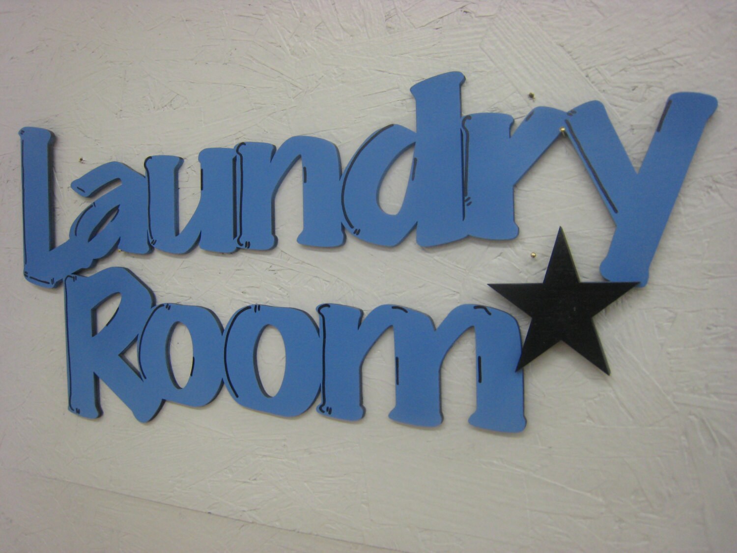 Laundry Room Sign Wooden Letter Cutout