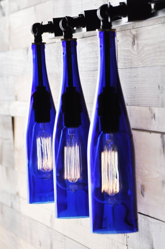 Wine Bottle Wall Sconce for Track by MoonshineLamp on Etsy