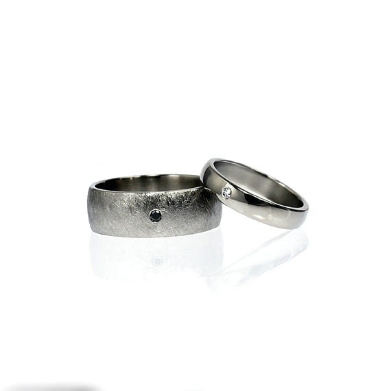 ... ring, Diamond ring, men's wide ring, modern wedding, simple diamond