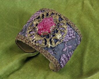 Victorian Antique Lace Cuff Bracelet - STATEMENT