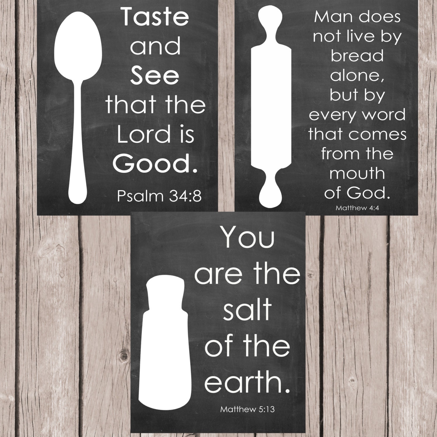 Chalkboard Bible Verse Scripture art Wall art Kitchen