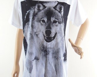 Wolf T Shirt (Size L) Wolf Shirt (Size L) Animal Style Men T-Shirt ...