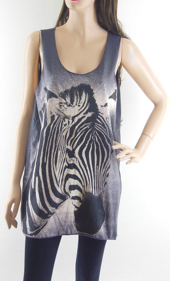 Zebra Tshirt zebra tank top animal tshirt women tank top