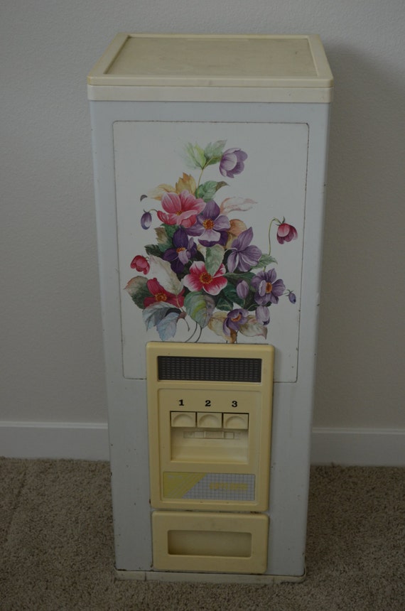 Vintage Korean Floral Patterned Rice Storage Container