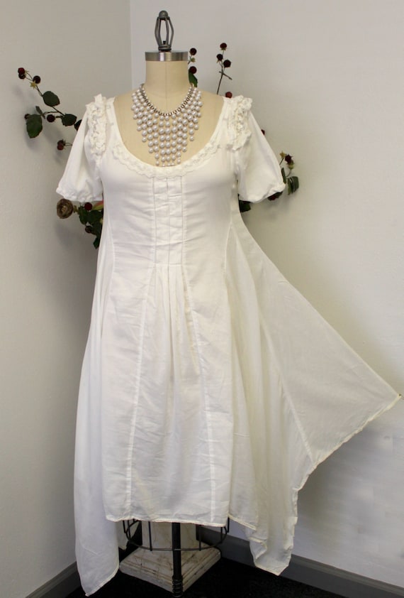 Summer Lagenlook Princess 2 PC Lace Cold Shoulder Dress and Matching Slip. S, M, L, Boho, Country, Hip Hop, Travel