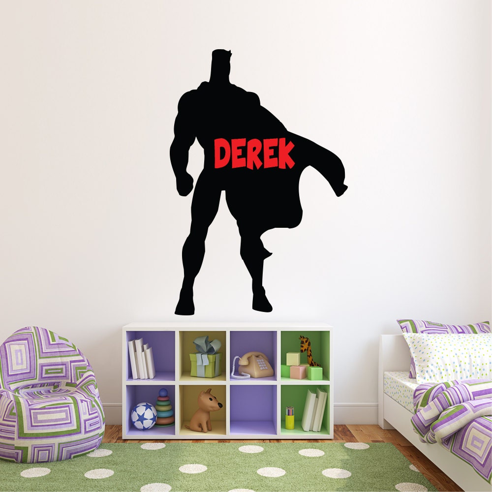 SuperHero Super Hero Wall Art Decor Decal Sticker by HappyWallz