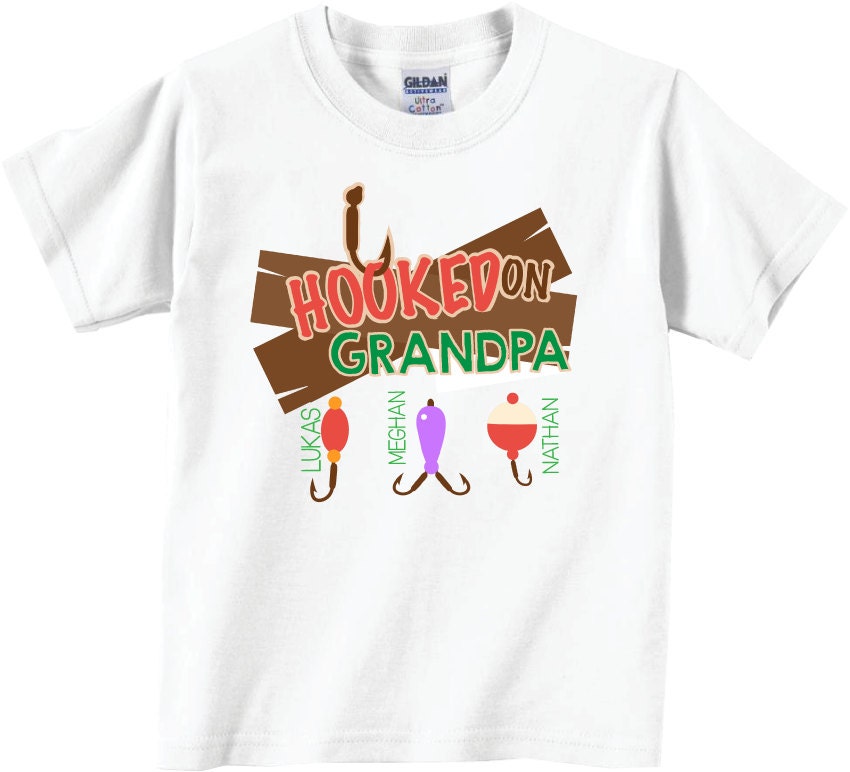 Download Personalized Grandpa Shirt Father's Day Shirts Hooked on