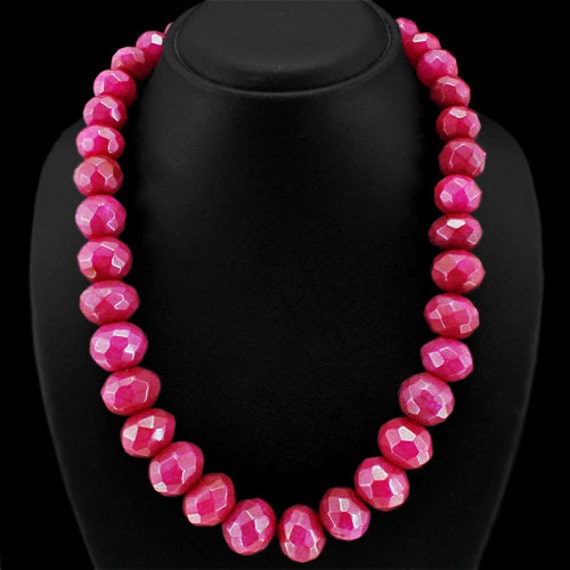 Red Ruby Necklace 102400 Cts Natural Round By Shubhamjewels 5503