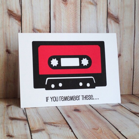 Music Lovers, Birthday Card, Cassette Tape, Mixtape, For Him, Hanmade Il_570xn