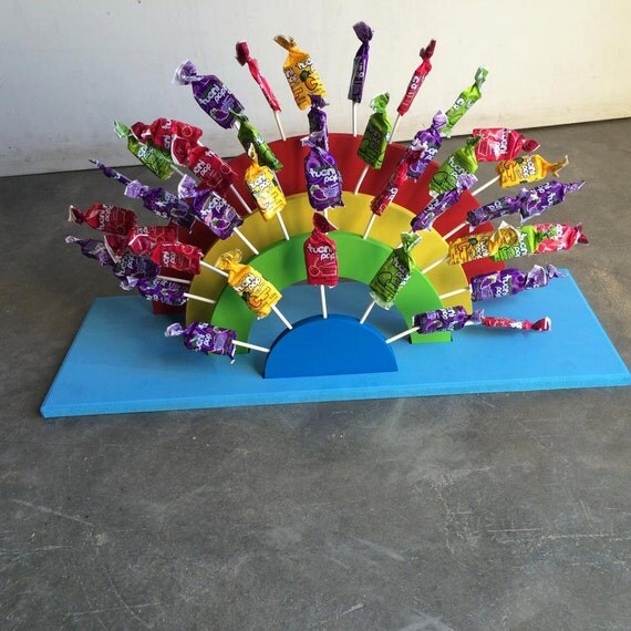 Rainbow lollipop holder cakepop stand
