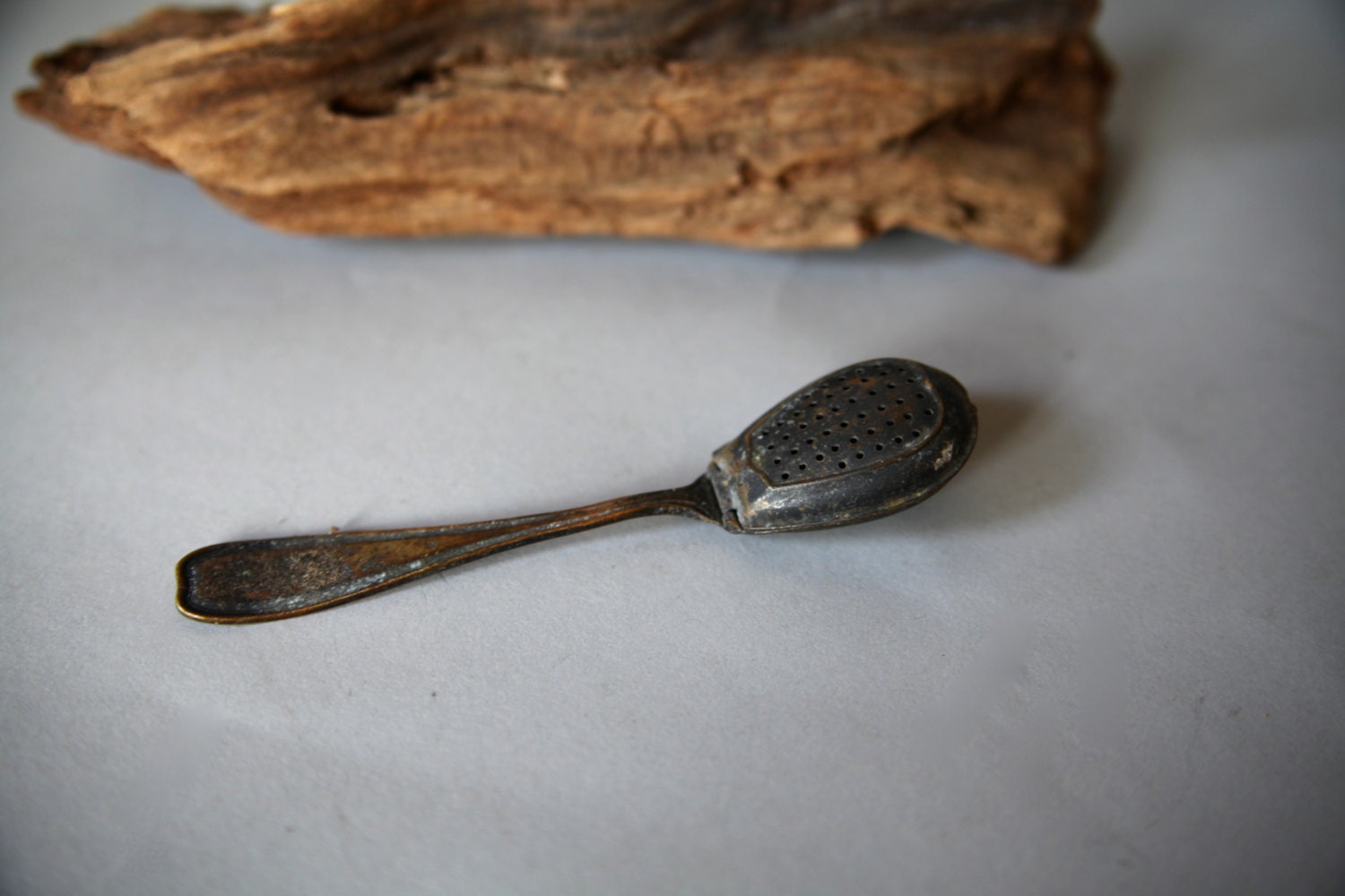 Vintage Dark Rusty Metal Tea Spoon by FleaMarketSafari on Etsy