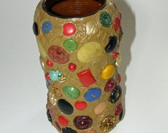 Very Cool 1960’s Folk Art Memory Jug