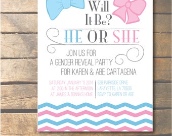 Custom Gender Reveal Invitations 2