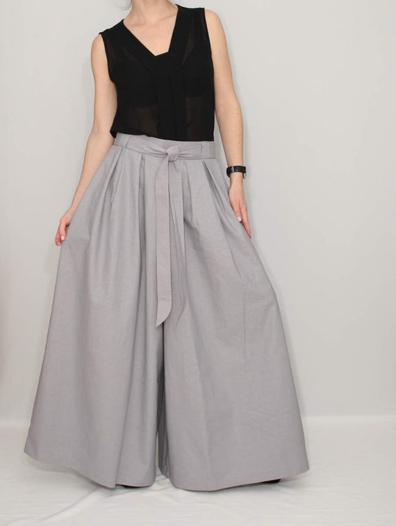 gray palazzo pants